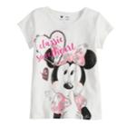 Disney Minnie Mouse Girls 4-7 Sweetheart Tee By Jumping Beans&reg;, Size: 7, White