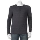 Big & Tall Urban Pipeline&reg; Striped Ultimate Henley, Men's, Size: Xl Tall, Black