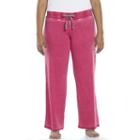 Plus Size Ten To Zen Burnout French Terry Lounge Pants, Women's, Size: 2xl, Brt Red