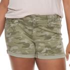 Juniors' Plus Size So&reg; Cuffed Midi Jean Shorts, Teens, Size: 22, Green