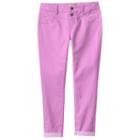 Plus Size Girls 7-16 So&reg; Sateen Rolled Cuff Ankle Pants, Girl's, Size: 14 1/2, Brt Purple
