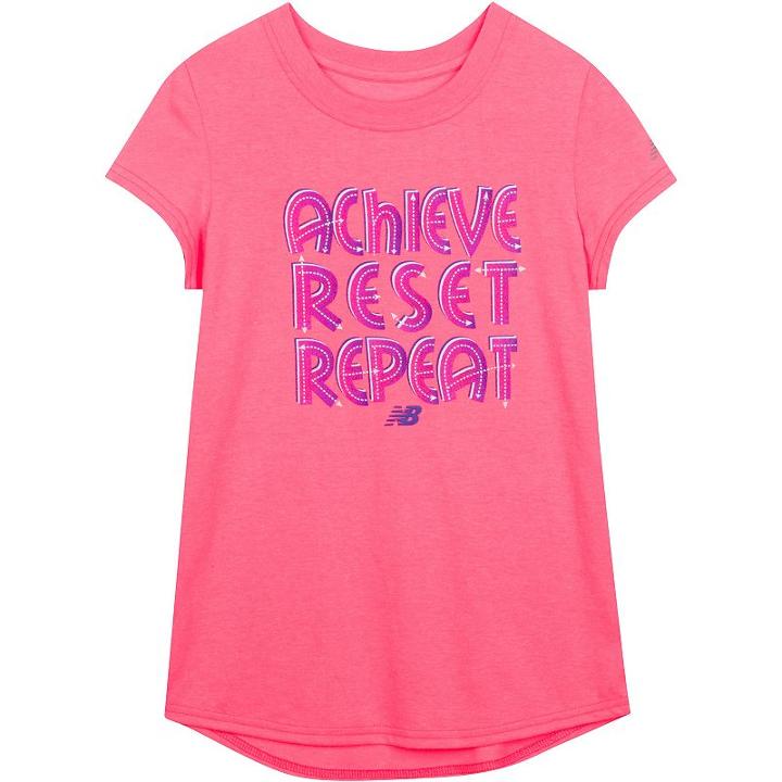 Girls 4-6x New Balance Relaxed-fit Performance Graphic Tee, Girl's, Size: 4, Med Orange