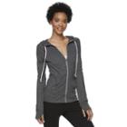 Juniors' So&reg; Solid Zip Up Hoodie, Girl's, Size: Xl, Black