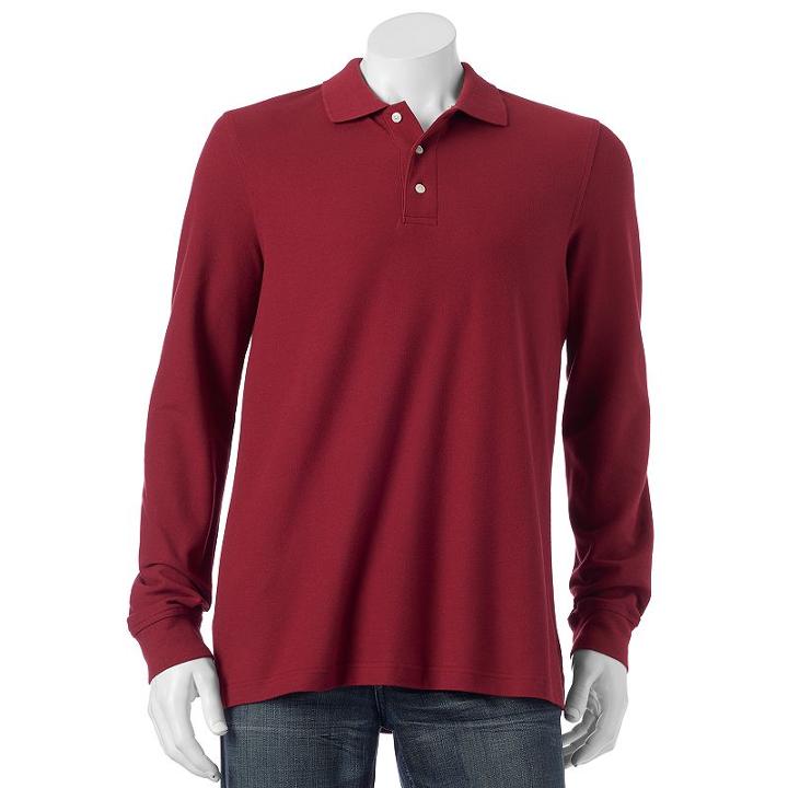 Big & Tall Croft & Barrow&reg; Classic-fit Easy-care Polo Pique Polo, Men's, Size: Xxl Tall, Red