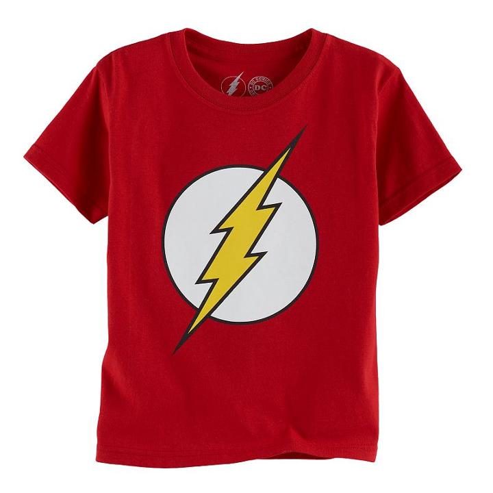 Boys 4-7 Dc Comics The Flash Logo Graphic Tee, Size: M(5/6), Red