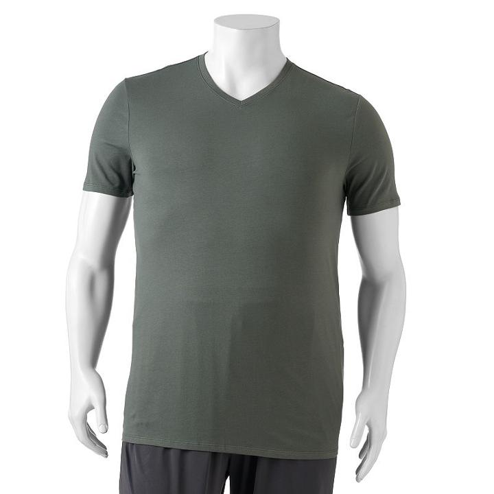 Big & Tall Apt. 9 Core Solid V-neck Tee, Men's, Size: Xl Tall, Dark Green