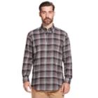Men's Arrow Saranac Classic-fit Plaid Flannel Button-down Shirt, Size: Medium, Grey (charcoal)