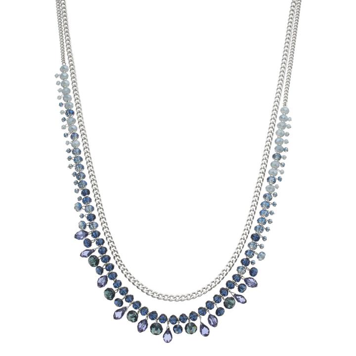 Simply Vera Vera Wang Long Blue Beaded Necklace, Women's