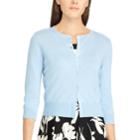 Women's Chaps Button-front Cardigan, Size: Medium, Blue
