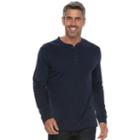 Men's Croft & Barrow&reg; Classic-fit Stretch Henley, Size: Large, Blue