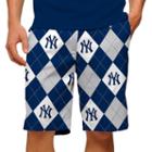 Men's Loudmouth New York Yankees Argyle Shorts, Size: 30, Blue (navy)