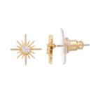 Lc Lauren Conrad Cubic Zirconia Art Deco Starburst Nickel Free Stud Earrings, Women's, Gold