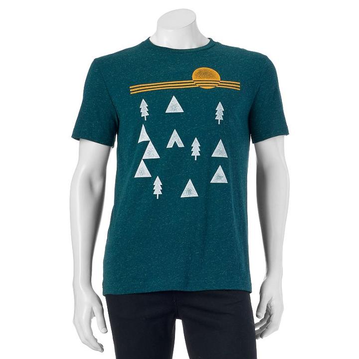 Men's Sonoma Goods For Life&trade; Mountain Camp Tee, Size: Medium, Green Oth