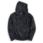 Girls Plus Size Mudd&reg; Lace-up Chenille Sweater Hoodie, Size: 12 1/2, Black
