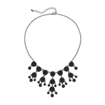 Candie's Bead Bib Necklace (black)
