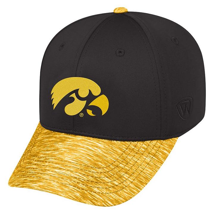 Adult Top Of The World Iowa Hawkeyes Lightspeed One-fit Cap, Men's, Black