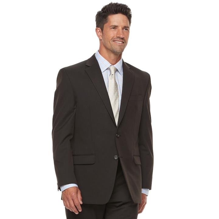 Men's Chaps Performance Series Classic-fit 4-way Stretch Suit Jacket, Size: 38 Short, Brown