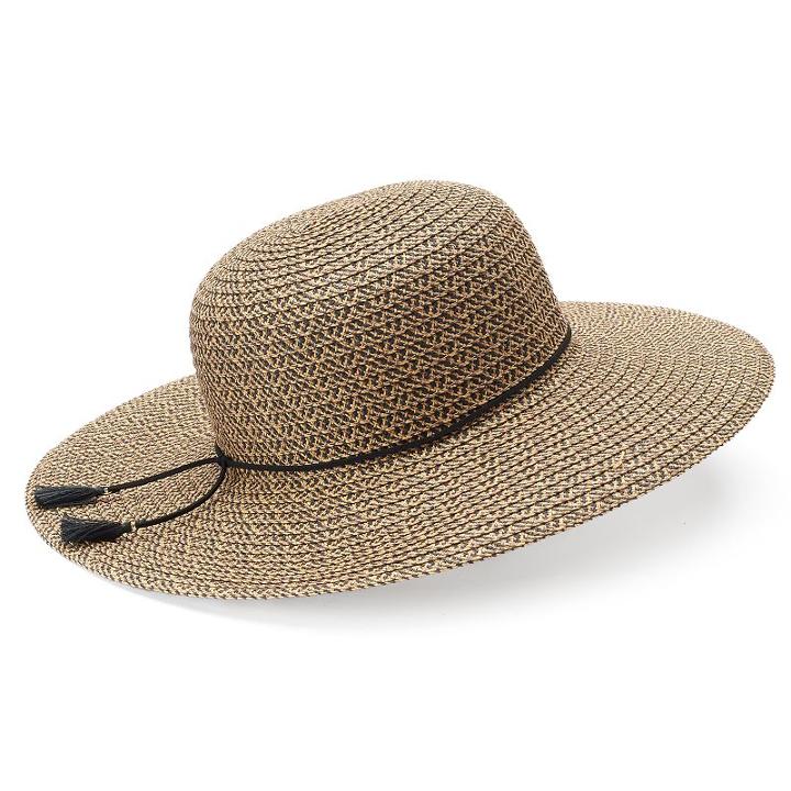 Sonoma Goods For Life™ Tweed Tassel Floppy Hat, Women's, Brown