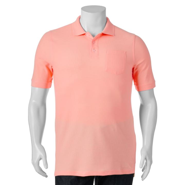 Big & Tall Croft & Barrow&reg; Performance Pocket Pique Polo, Men's, Size: 4xlt, Lt Orange