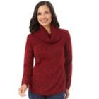 Women's Apt. 9&reg; Marled Cowlneck Sweater, Size: Small, Red