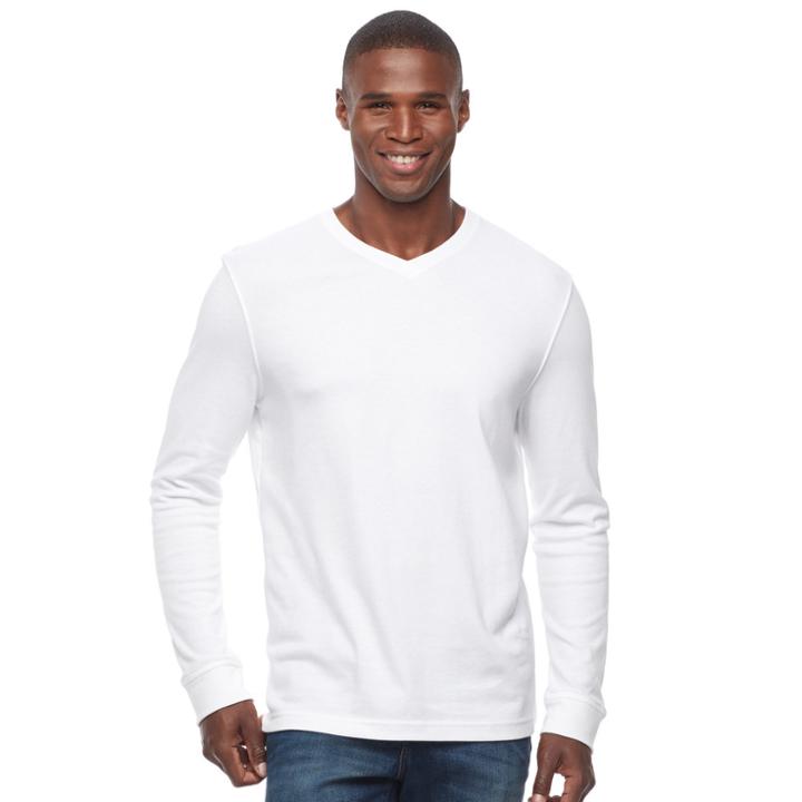 Men's Croft & Barrow&reg; Classic-fit Stretch Performance V-neck Tee, Size: Xxl, White