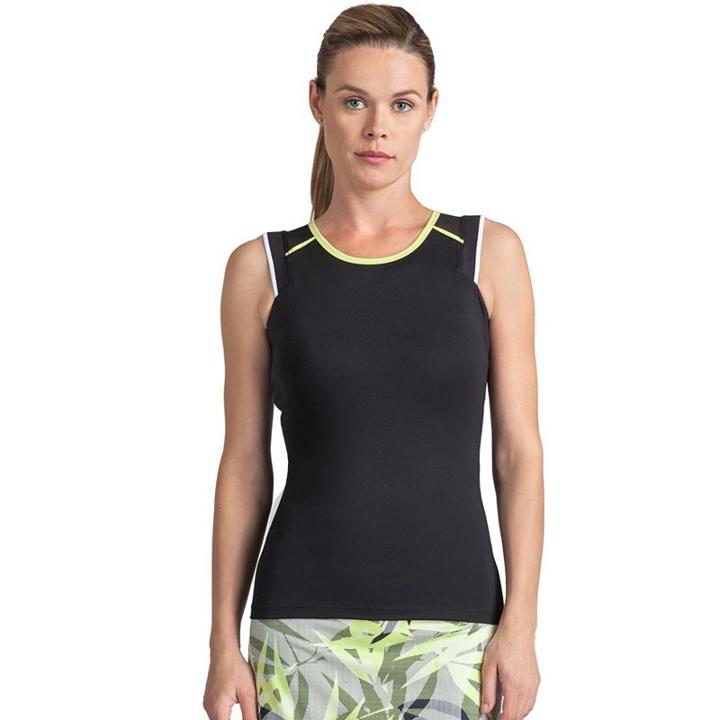 Women's Tail Pula Knit Tennis Tank, Size: Large, Black