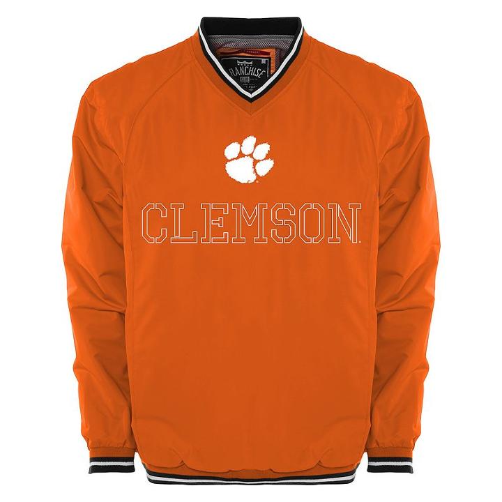 Men's Franchise Club Clemson Tigers Trainer Windshell Pullover, Size: 3xl, Orange