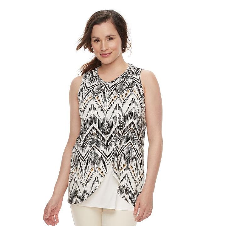 Maternity A:glow Wrap Overlay Nursing Tank, Women's, Size: M-mat, White