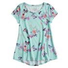 Girls 7-16 So&reg; Short Sleeve Tunic Tee, Size: 14, Light Blue