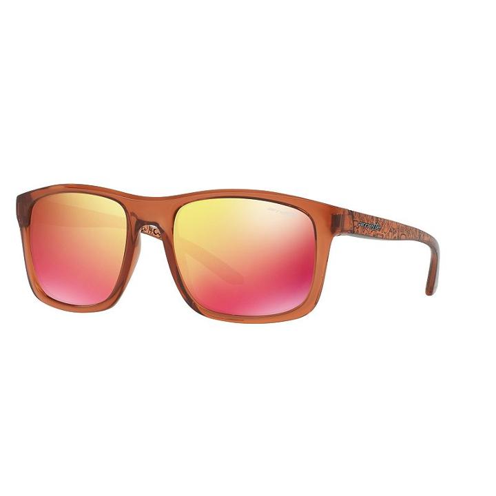 Arnette An4233 57mm Complementary Square Mirror Sunglasses, Men's, Light Red
