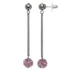 Simply Vera Vera Wang Pink Tube Bead Ball Nickel Free Chain Drop Earrings, Women's, Lt Purple