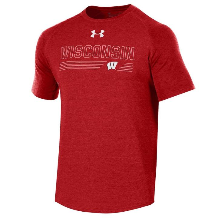 Men's Under Armour Wisconsin Badgers Long Line Tee, Size: Xl, Flaw