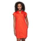 Women's Apt. 9&reg; Poplin Shirtdress, Size: 0, Med Red