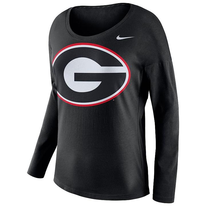 Women's Nike Georgia Bulldogs Tailgate Long-sleeve Top, Size: Xxl, Black