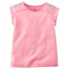 Girls 4-8 Carter's Neon Tassel Tank Top, Size: 4, Pink