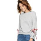 Women's Popsugar Tie-sleeve Sweatshirt, Size: Xs, Grey