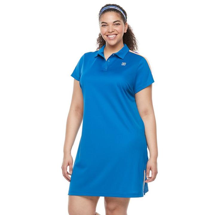 Plus Size Fila Sport® Polo Dress, Women's, Size: 3xl, Blue