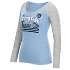 Women's Adidas Sporting Kansas City Stack Striped Tee, Size: Medium, Grey