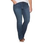 Juniors' Plus Size So&reg; Embroidered Bootcut Denim Jeans, Girl's, Size: 18 W, Dark Blue