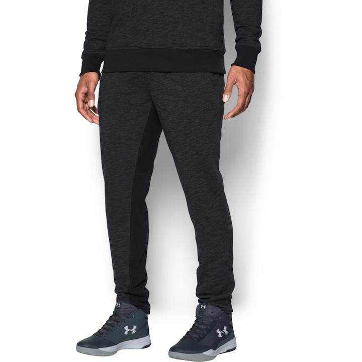 Men's Under Armour Baseline Fleece Tapered Pants, Size: Xl, Black