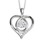 Floating Diamonluxe 3/4 Carat T.w. Simulated Diamond Sterling Silver Heart Pendant Necklace, Women's, White