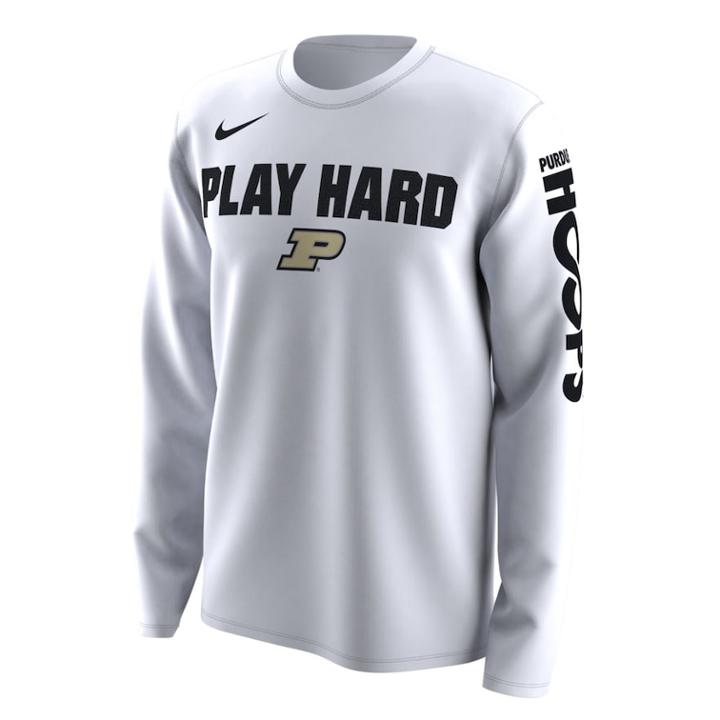 Men's Nike Purdue Boilermakers 2018 March Madness Bench Tee, Size: Large, White