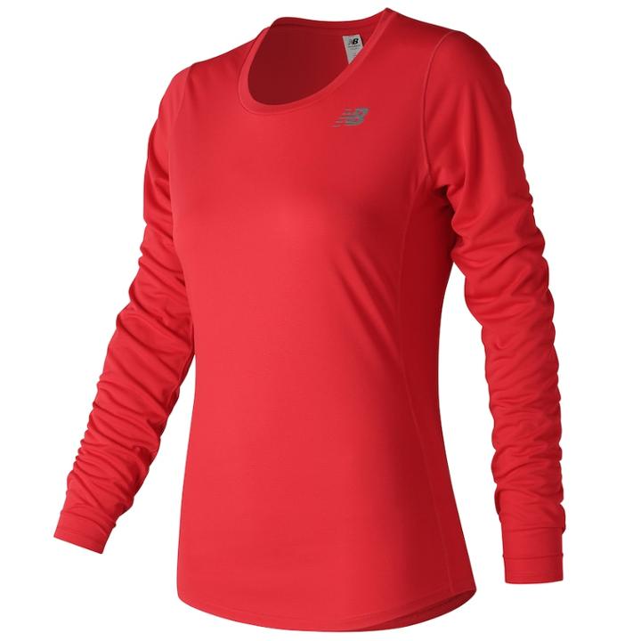 Women's New Balance Accelerate Long Sleeves Top, Size: Xl, Red
