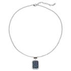 Simply Vera Vera Wang Emerald Cut Swarovski Crystal Pendant Necklace, Women's, Blue