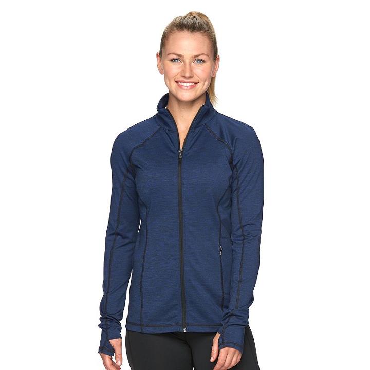 Women's Tek Gear® Space-dye Workout Jacket, Size: Xl, Med Blue
