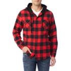 Men's Unionbay Switchback Flannel Hooded Button-down Shirt, Size: Large, Brt Red