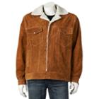 Vintage Leather Suede Jacket - Men, Size: Xl, Brown