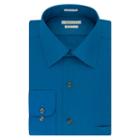 Big & Tall Van Heusen Regular-fit Solid Lux Sateen No-iron Spread-collar Dress Shirt, Men's, Size: 18.5 34/5b, Blue Other