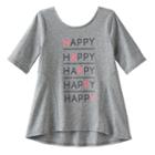 Girls 4-10 Jumping Beans&reg; Pieced High-low Graphic Tunic, Size: 6, Grey Other