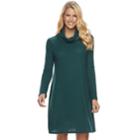 Women's Sonoma Goods For Life&trade; Ribbed Swing Dress, Size: Xxl, Green